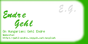 endre gehl business card